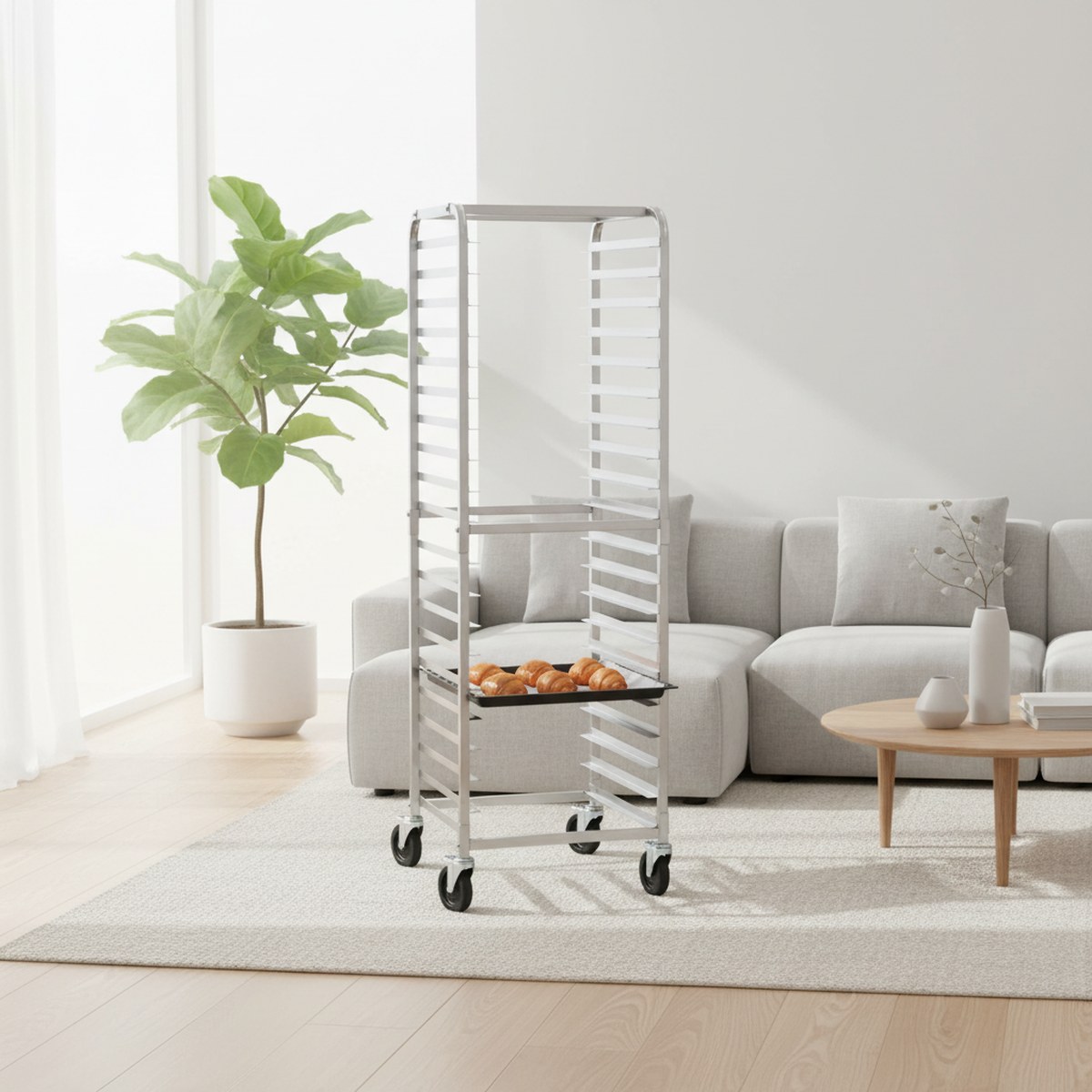 Kitchen Baking Trolley - Коммерческая алюминиевая тележка-стеллаж на 20 уровней