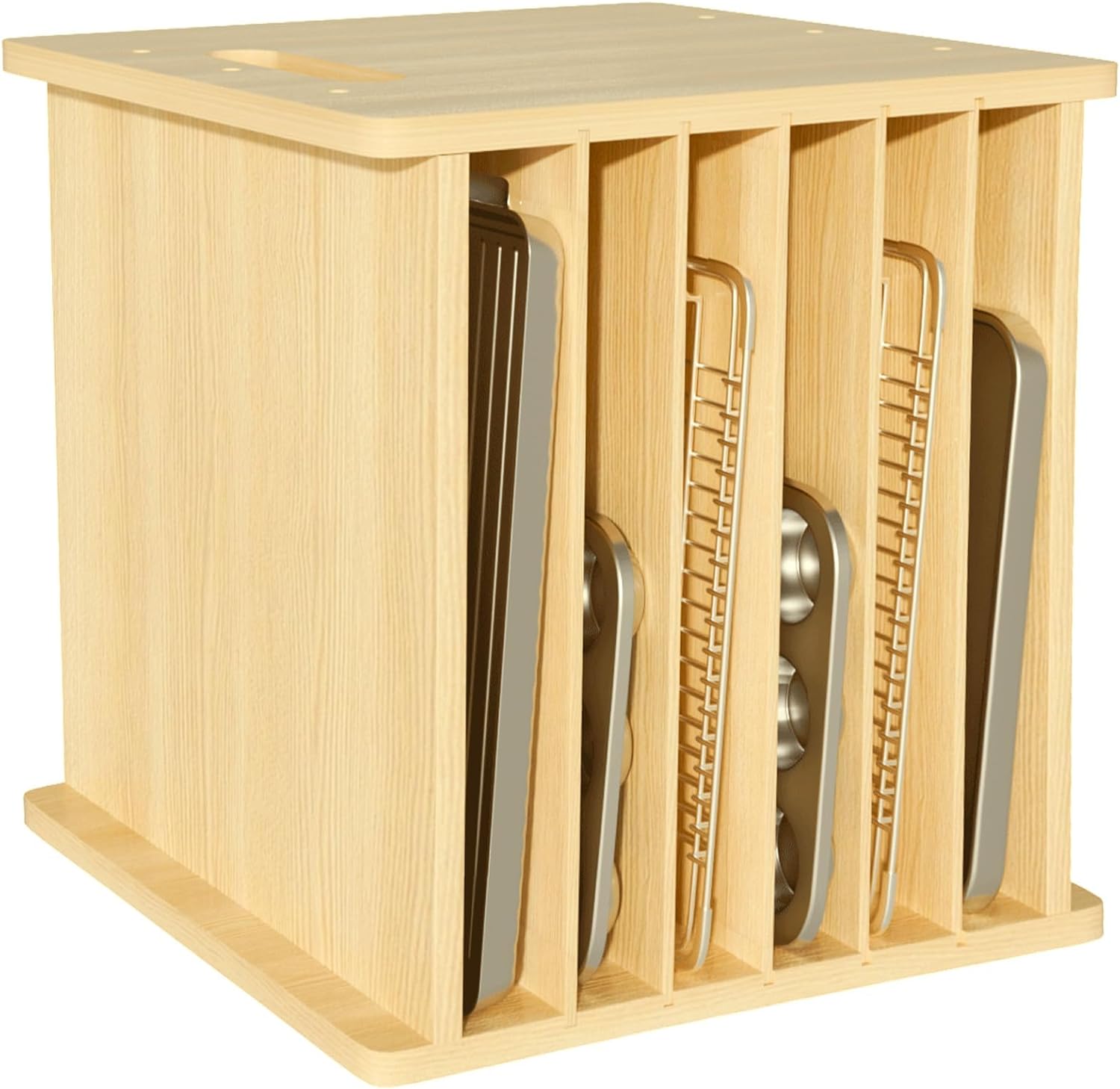 Kitchen Cabinet Baking Organizer - Деревянный органайзер-разделитель для противня, вертикальная подставка