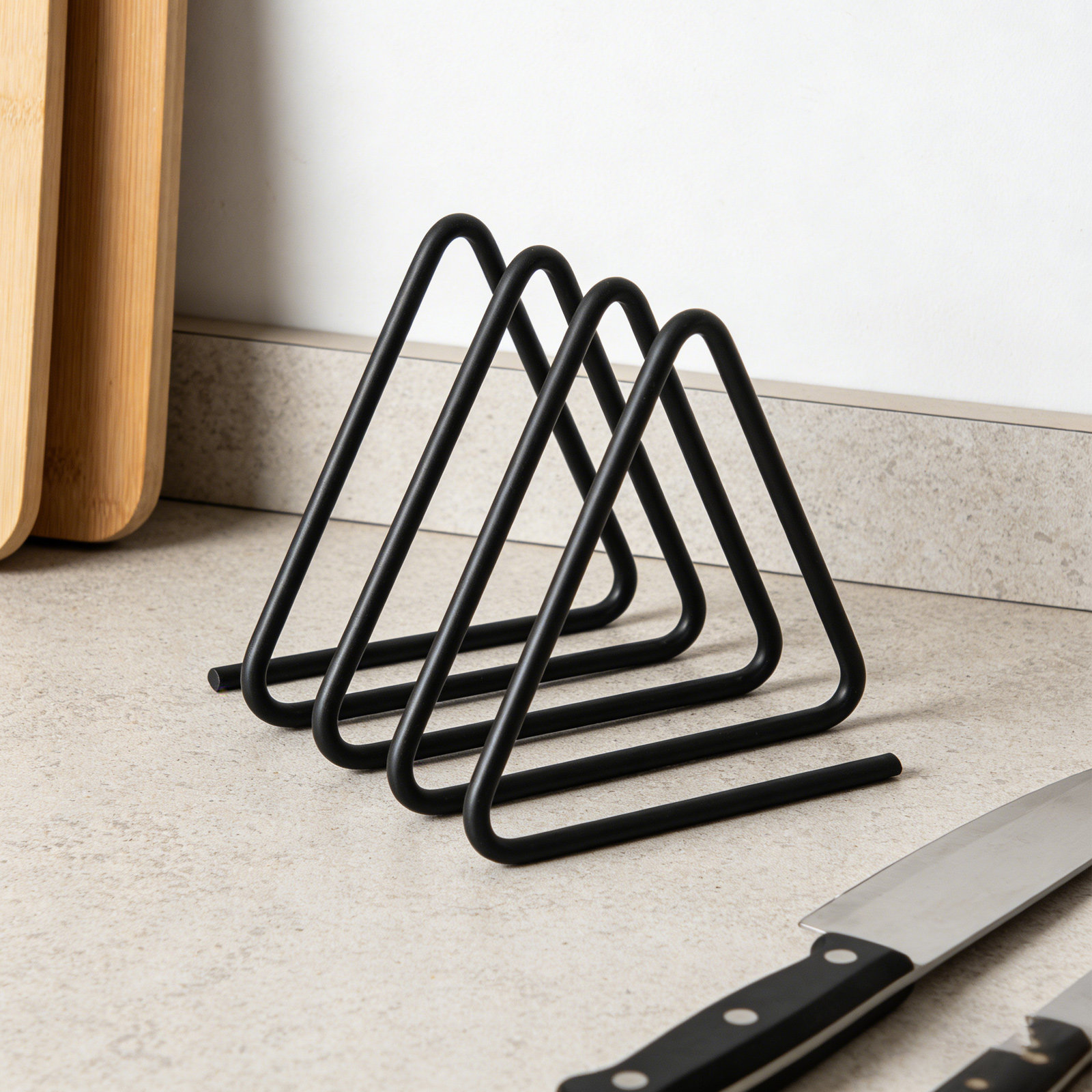 Kitchen For Baking - Треугольная подставка для разделочных досок, черная,