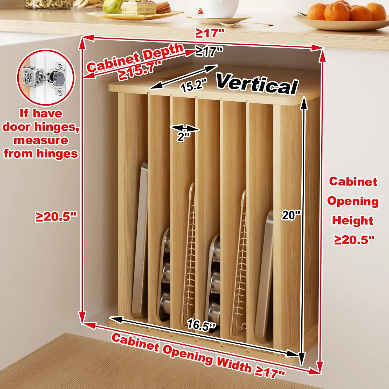 7-ярусный деревянный органайзе – обзор и цена Kitchen Cabinet Baking Organizer