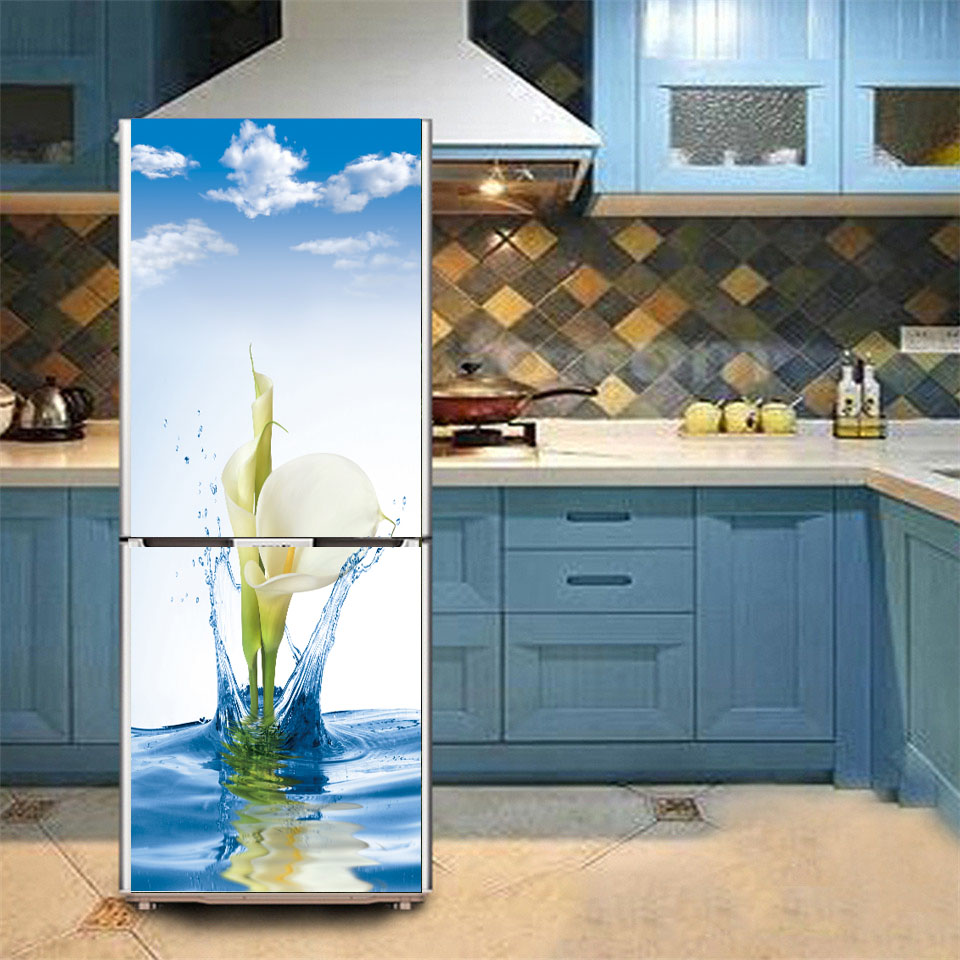 3d наклейка на холодильник, во – обзор и цена Kitchen Baking Cabinet